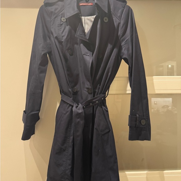 Comptoir Des Cotonniers Navy Blue Trench Coat - Picture 1 of 5